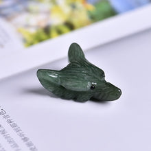 Load image into Gallery viewer, 1pcs Fashion Natural Crystal Carved Wolf Head Pendant Rose Quartz Fluorite Amethyst Natural Mineral Pendant Jewelry DIY Gift

