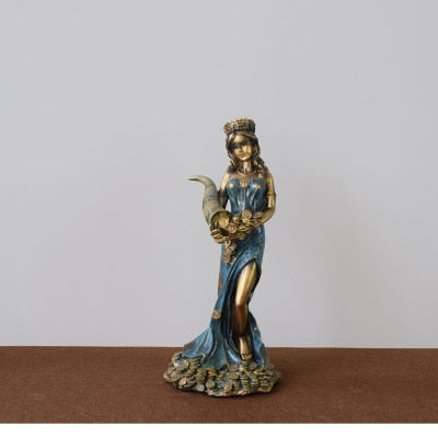 Fortune Accessories Ornaments Crafts Goddess Decorates Sculptures Office Greek Mythology Resin Lucky Retail Box European Style