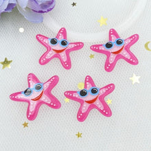 Load image into Gallery viewer, 10pcs/lot kawaii Acrylic Cute Shining Ocean Series flatback cabochons For Hair Bow Centers DIY Scrapbooking Decor C33
