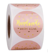 Load image into Gallery viewer, Candle Jar Pink Decorative Sticker Handmade Diy Gilding Thank You Adhesive Paper Sealing Sticker  Gift Decoration  Candele
