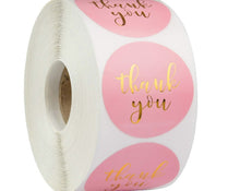 Load image into Gallery viewer, Candle Jar Pink Decorative Sticker Handmade Diy Gilding Thank You Adhesive Paper Sealing Sticker  Gift Decoration  Candele
