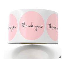 Load image into Gallery viewer, Candle Jar Pink Decorative Sticker Handmade Diy Gilding Thank You Adhesive Paper Sealing Sticker  Gift Decoration  Candele
