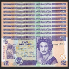 Load image into Gallery viewer, 1 PCS/5 PCS/ 10 PCS, Belize 2 Dollars, 2014-2017, P-66, UNC, America Banknotes, Collection, Gift
